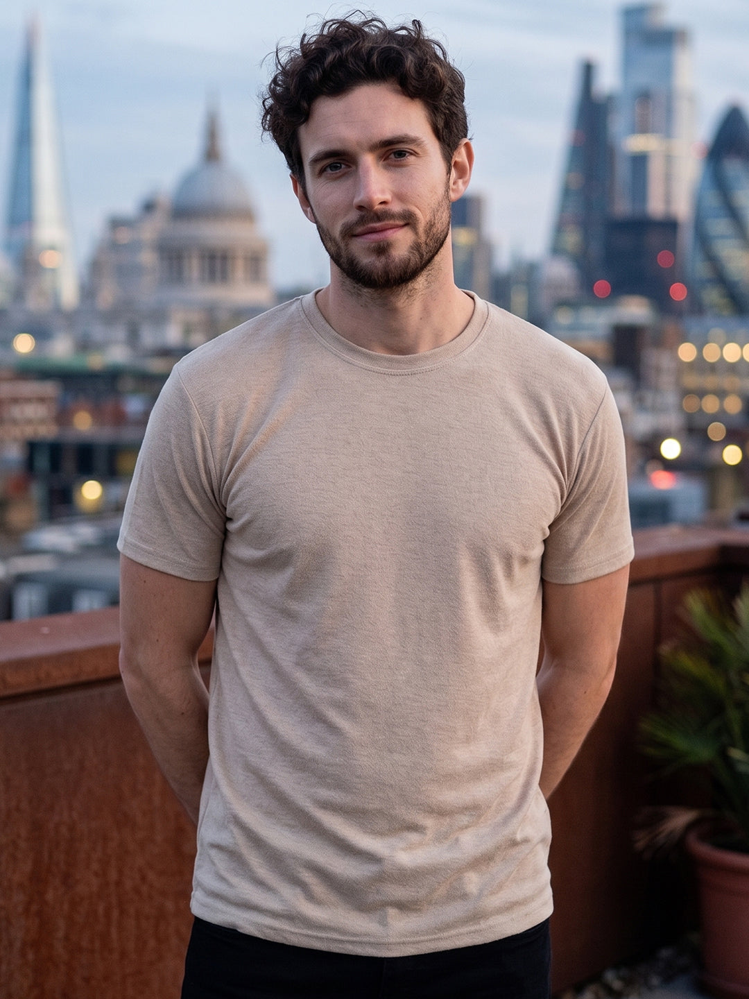 Greylongg Plain Round Neck T-Shirt.
