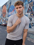 Greylongg Plain Round Neck T-Shirt.