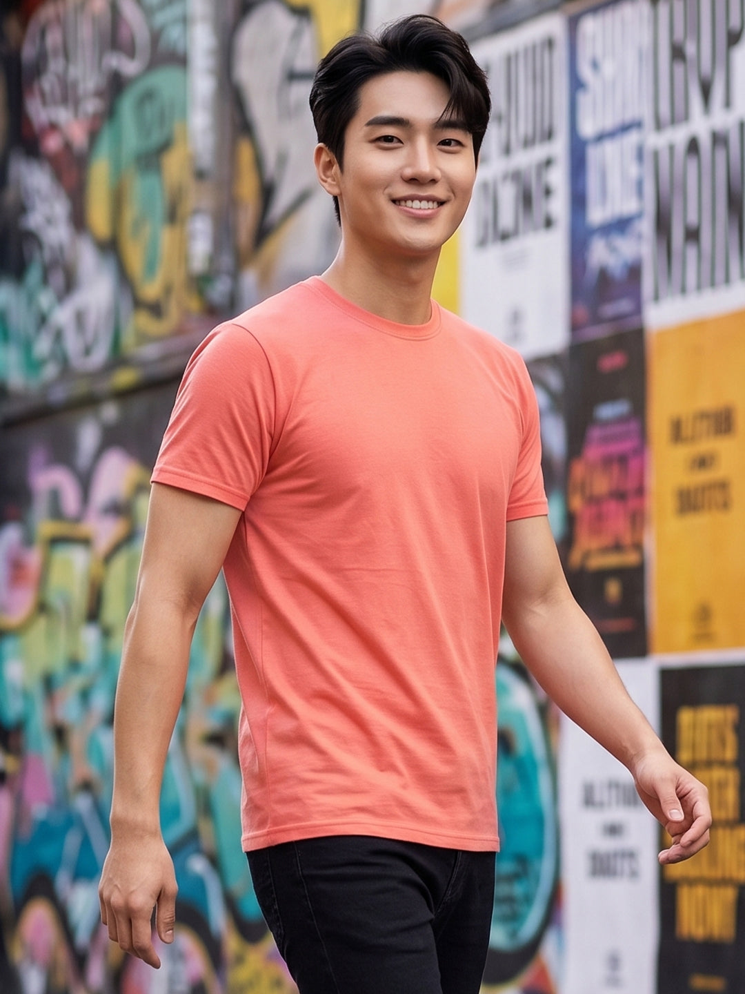Greylongg Plain Round Neck T-Shirt.