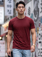 Greylongg Plain Round Neck T-Shirt.