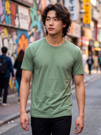 Greylongg Plain Round Neck T-Shirt.
