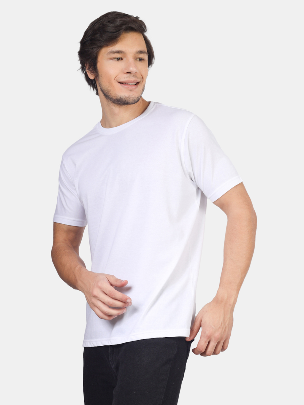 Greylongg Plain Round Neck T-shirt 