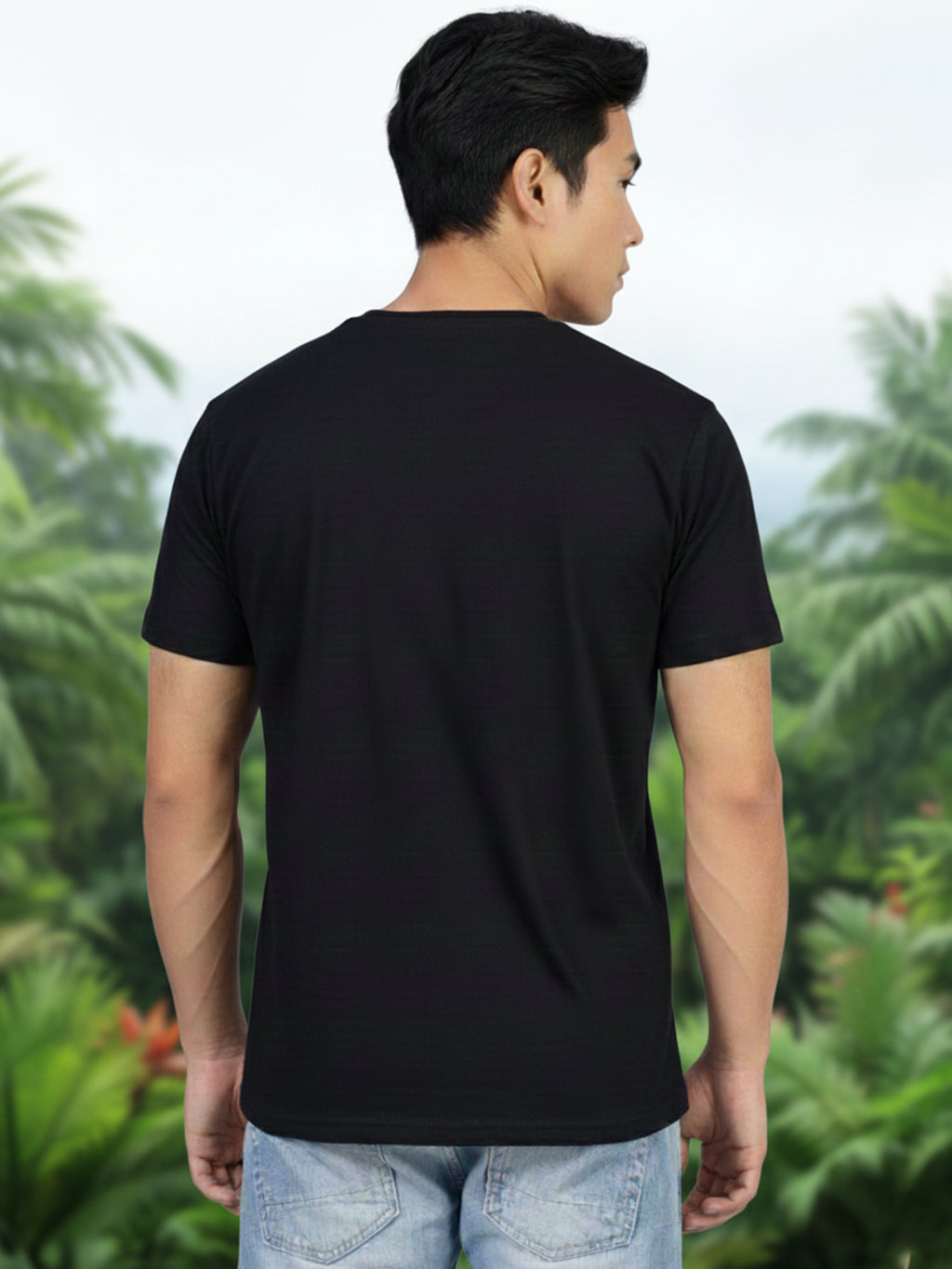 Greylongg Plain Round Neck T-shirt 