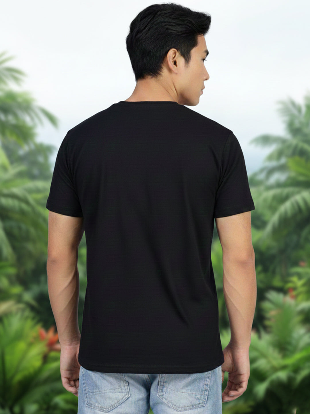 Greylongg Plain Round Neck T-shirt 