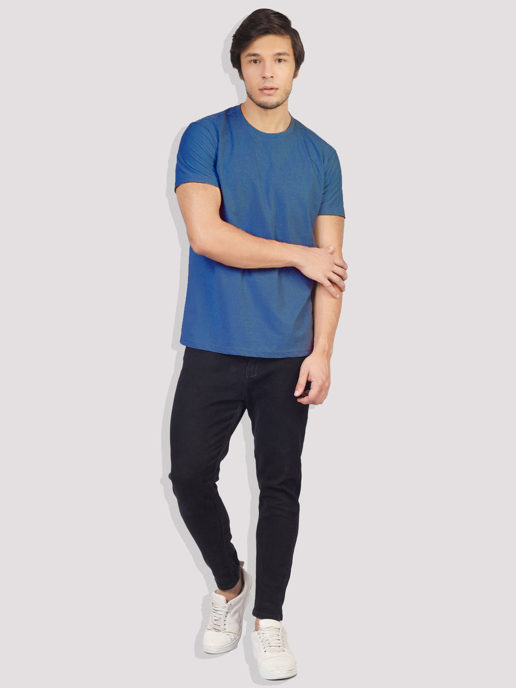 Greylongg Plain Round Neck T-shirt 