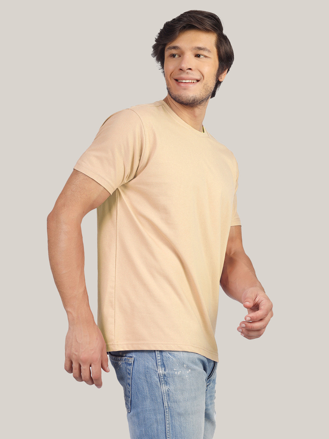 Greylongg Plain Round Neck T-shirt 