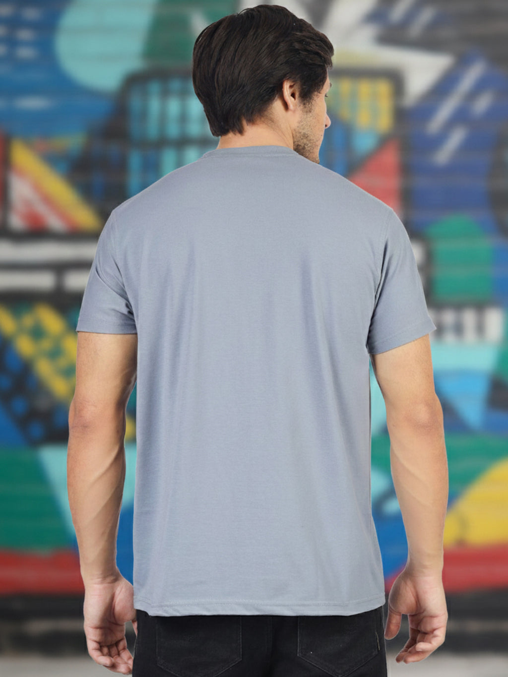 Greylongg Plain Round Neck T-shirt 