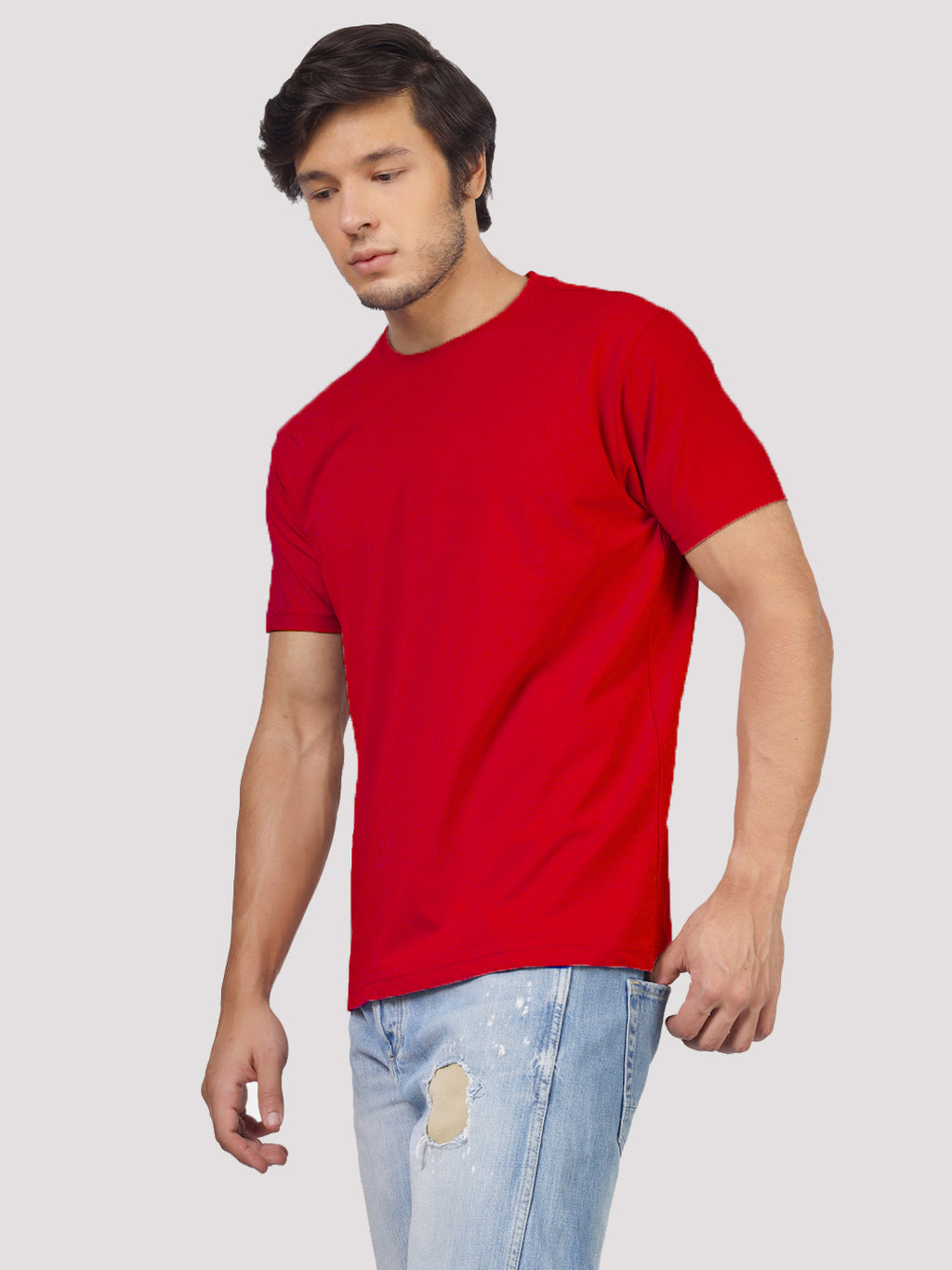 Greylongg Plain Round Neck T-shirt 
