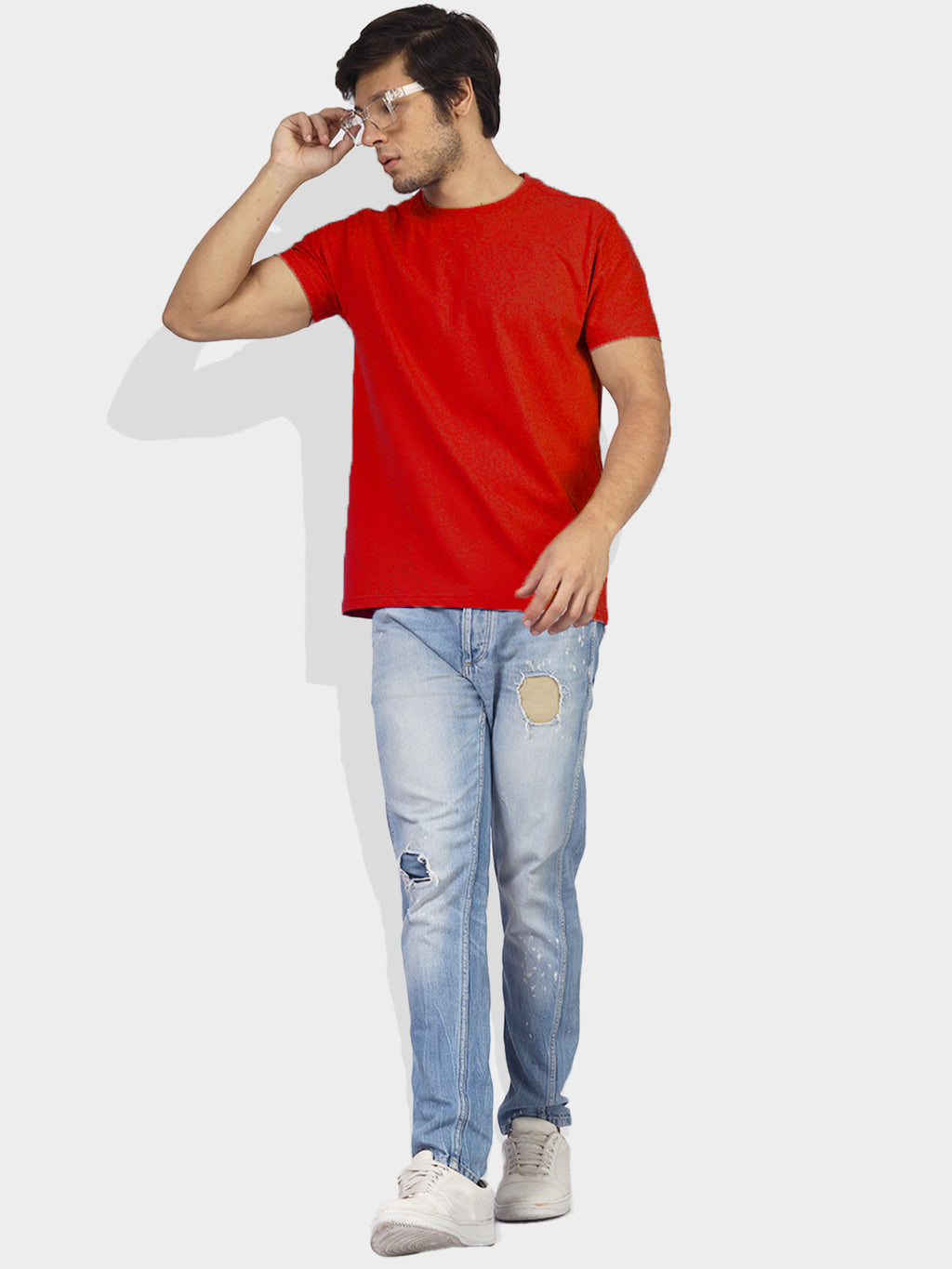 Greylongg Plain Round Neck T-shirt 
