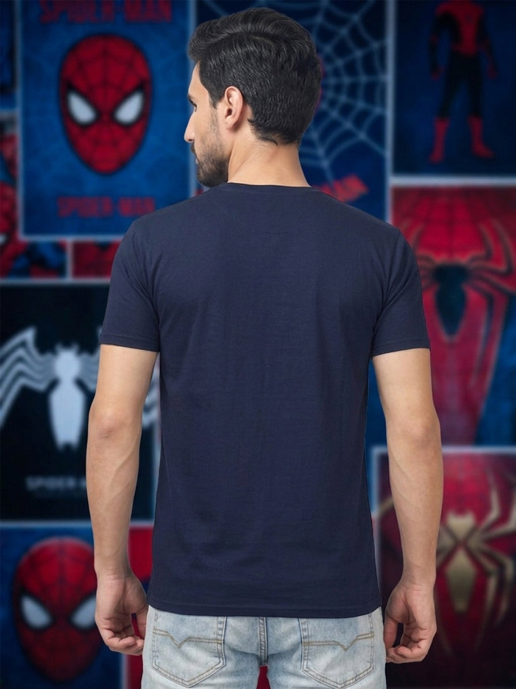 Greylongg Round Spider Man Design Printed T-Shirt.