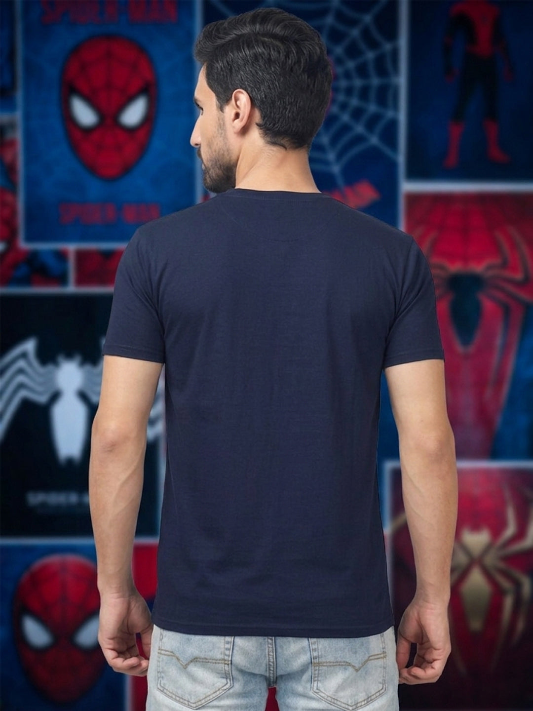 Greylongg Round Spider Man Design Printed T-Shirt.