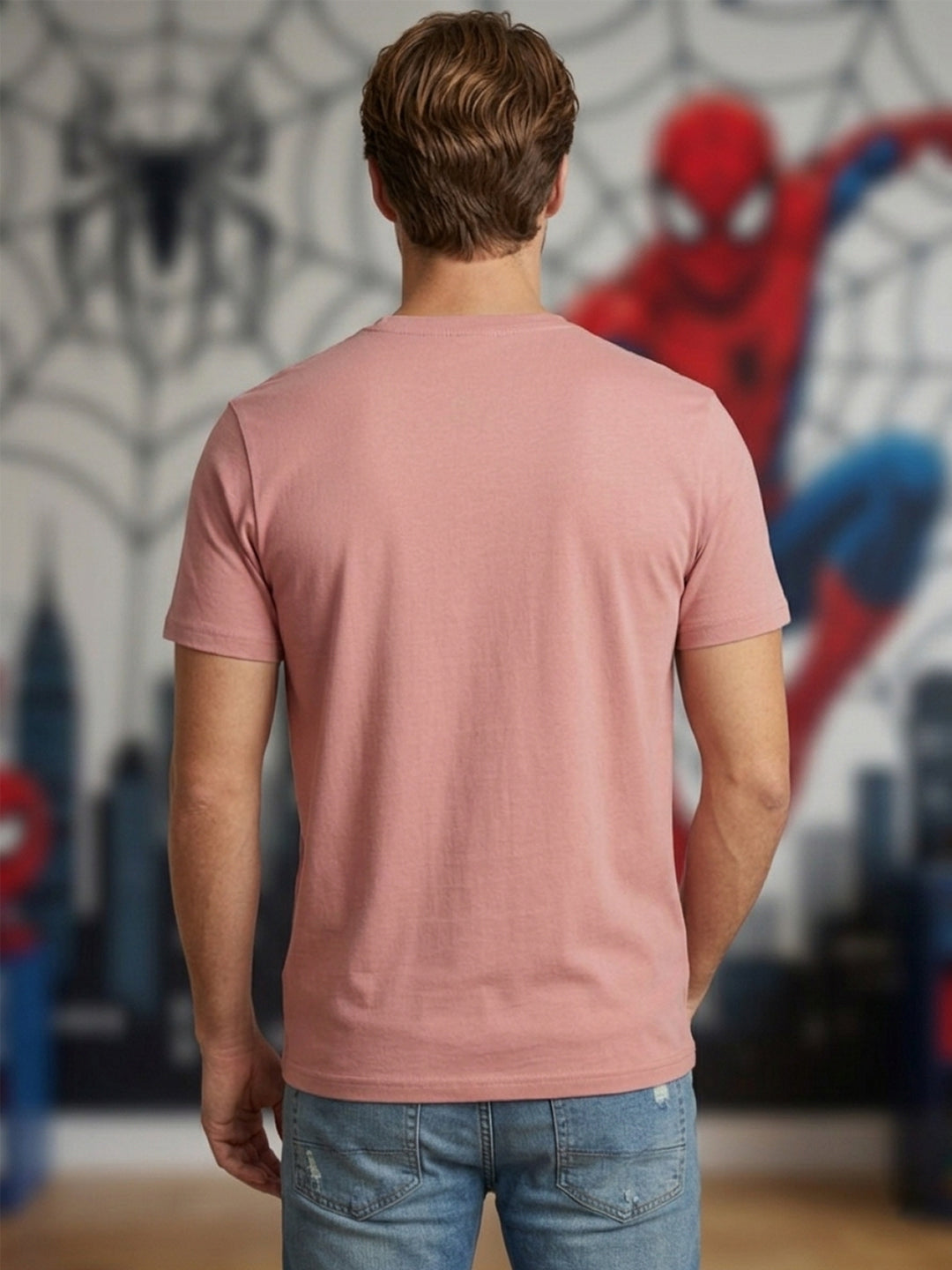 Greylongg Round Spider Man Design Printed T-Shirt.