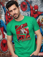 Greylongg Round Spider Man Design Printed T-Shirt.