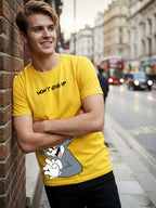 Greylongg Round Neck Tom Jerry Won't Give UpPrinted T-Shirt