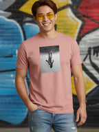 Greylongg Round Neck Space Design Printed T-Shirt.