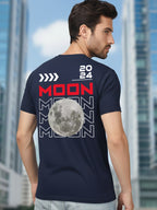 Greylongg Round Neck Nasa Design Printed T-Shirt.
