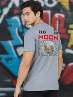 Greylongg Round Neck Nasa Design Printed T-Shirt.
