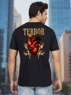 Greylongg Round Neck Terror Design Printed T-Shirt.