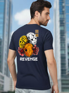 Greylongg Round Neck Revenge Design Printed T-Shirt.