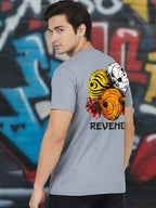 Greylongg Round Neck Revenge Design Printed T-Shirt.