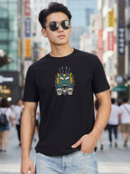 Greylongg Round Neck It's Gragon Design Printed T-Shirt.