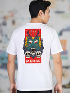 Greylongg Round Neck It's Gragon Design Printed T-Shirt.