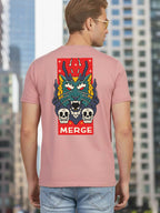 Greylongg Round Neck It's Gragon Design Printed T-Shirt.