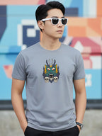 Greylongg Round Neck It's Gragon Design Printed T-Shirt.
