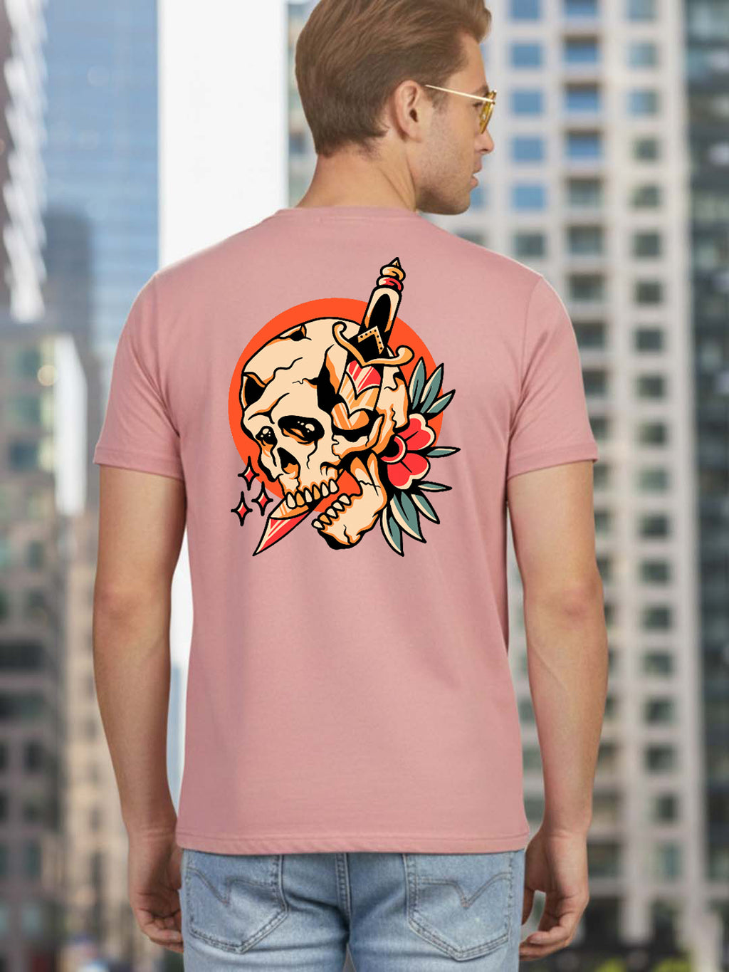 Greylongg Round Neck Streetwear Design Printed T-Shirt.
