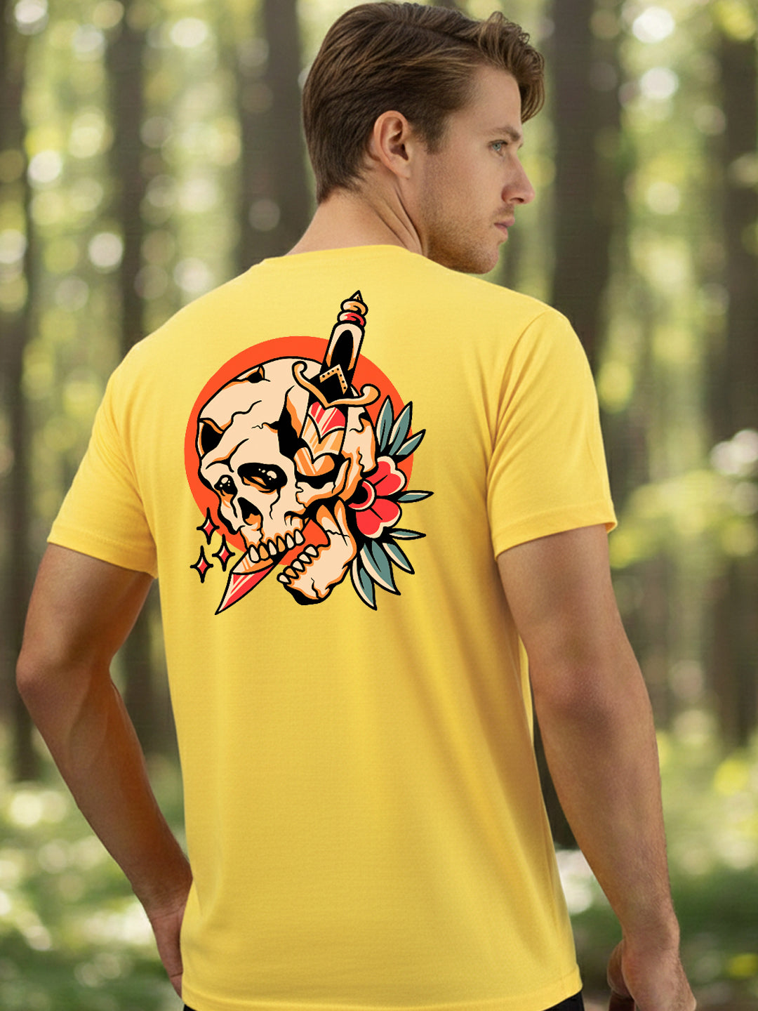 Greylongg Round Neck Streetwear Design Printed T-Shirt.