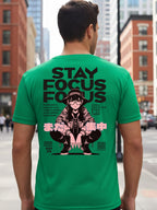 Greylongg Round Neck Streetwear Design Printed T-Shirt.