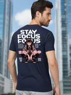 Greylongg Round Neck Streetwear Design Printed T-Shirt.
