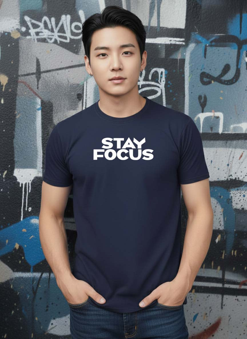 Greylongg Round Neck Streetwear Design Printed T-Shirt.