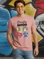 Greylongg Round Neck Tom Cartoon Design Printed T-Shirt.