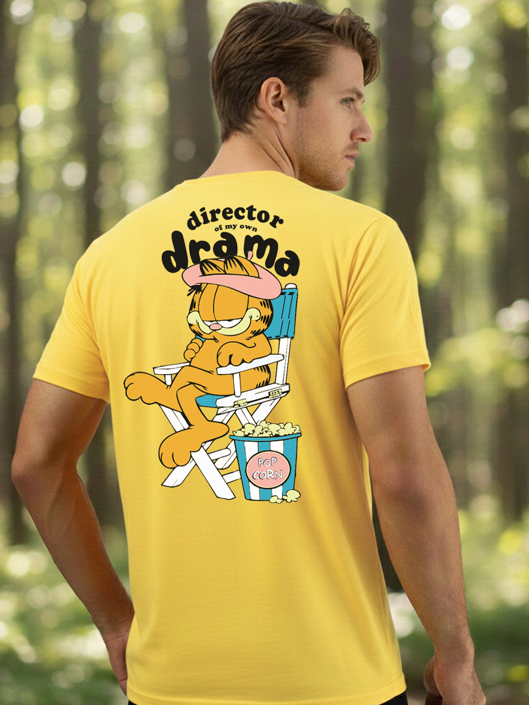 Greylongg Round Neck Garfield Design Printed T-Shirt.