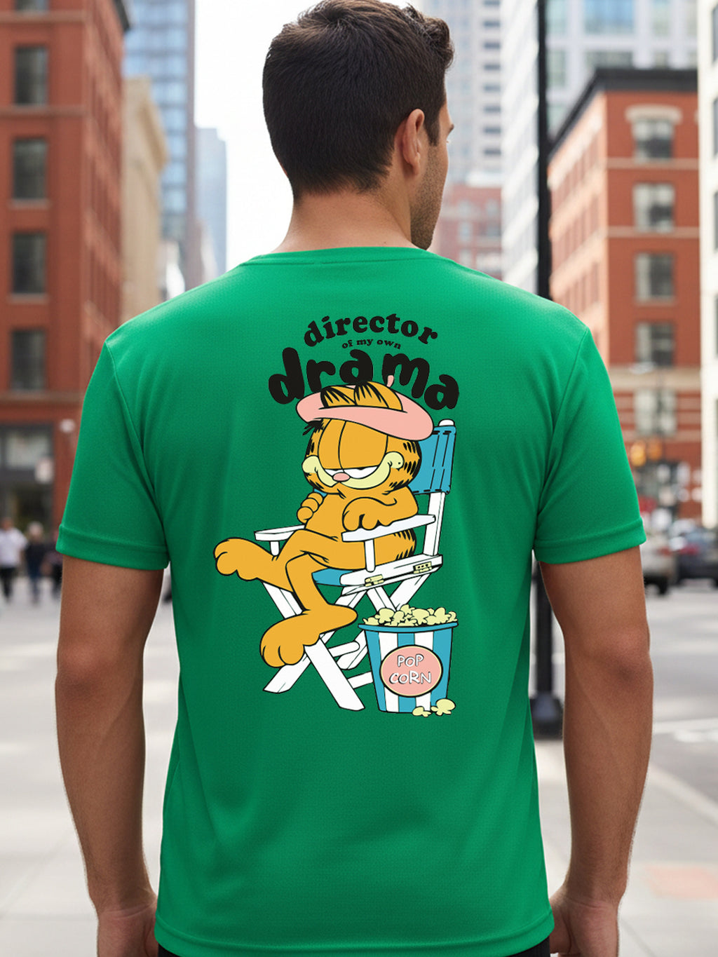 Greylongg Round Neck Garfield Design Printed T-Shirt.