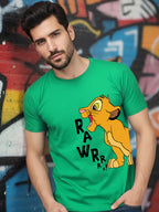 Greylongg Round Neck Disney Simba Design Printed T-Shirt.