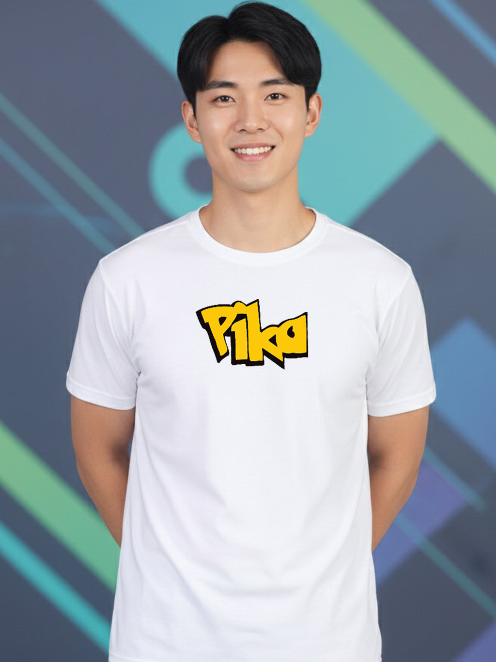 Greylongg Round Neck Cartoon Pika-chu Design Printed T-Shirt.