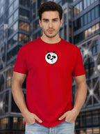 Greylongg Round Neck Cartoon Panda Design Printed T-Shirt.