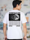 Greylongg Round Neck Astronauts Design Printed T-Shirt.