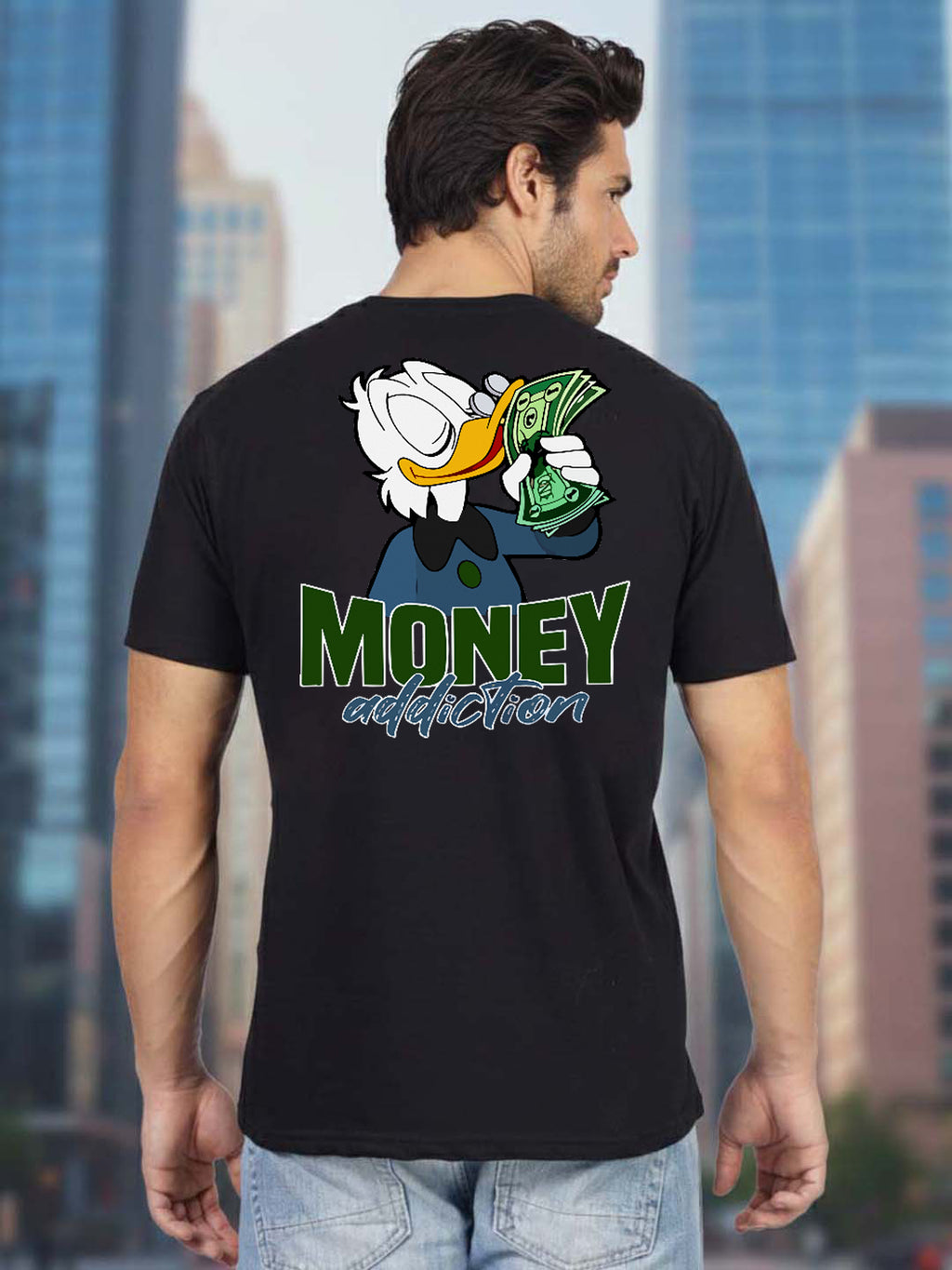 Greylongg Round Neck Disney Design Printed T-Shirt.