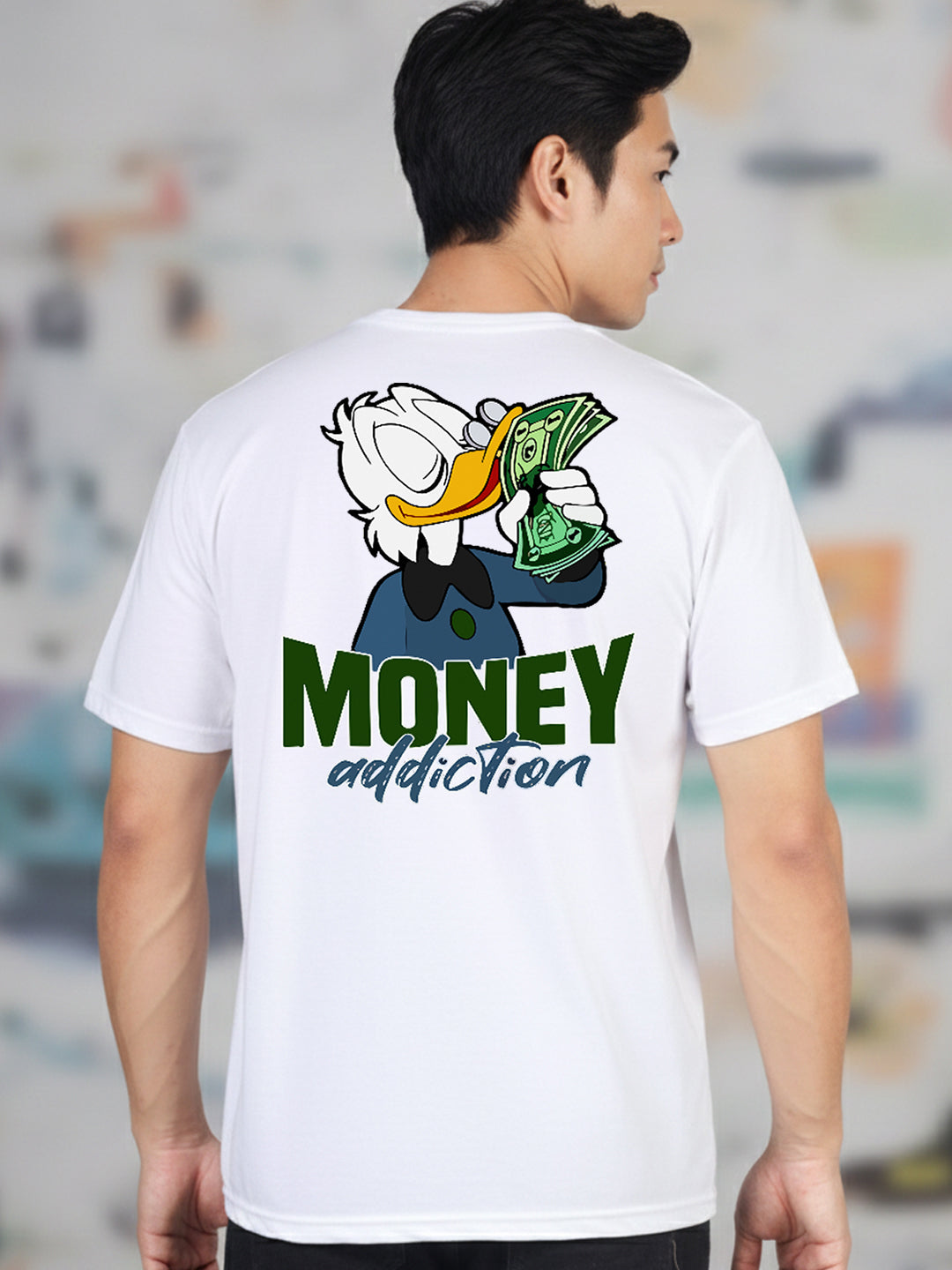 Greylongg Round Neck Disney Design Printed T-Shirt.