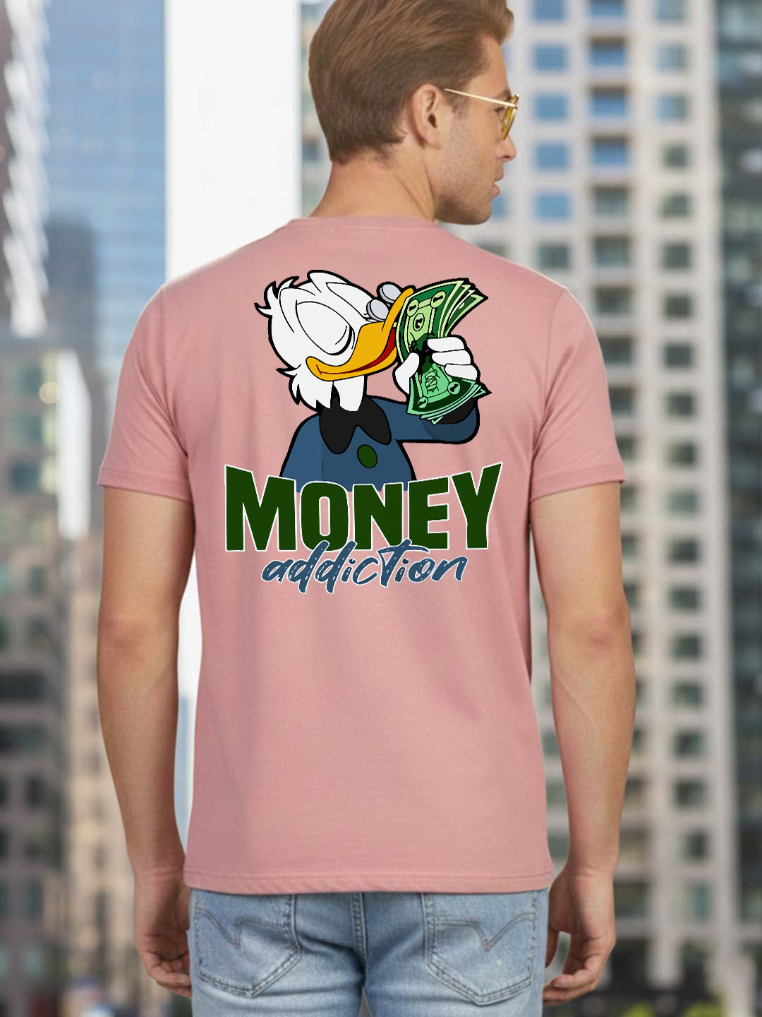 Greylongg Round Neck Disney Design Printed T-Shirt.