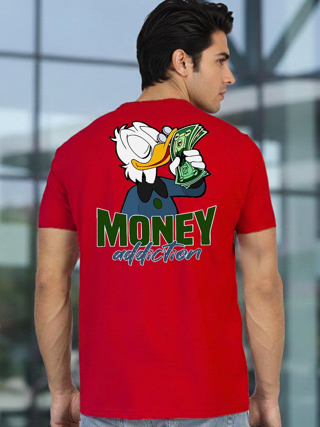 Greylongg Round Neck Disney Design Printed T-Shirt.