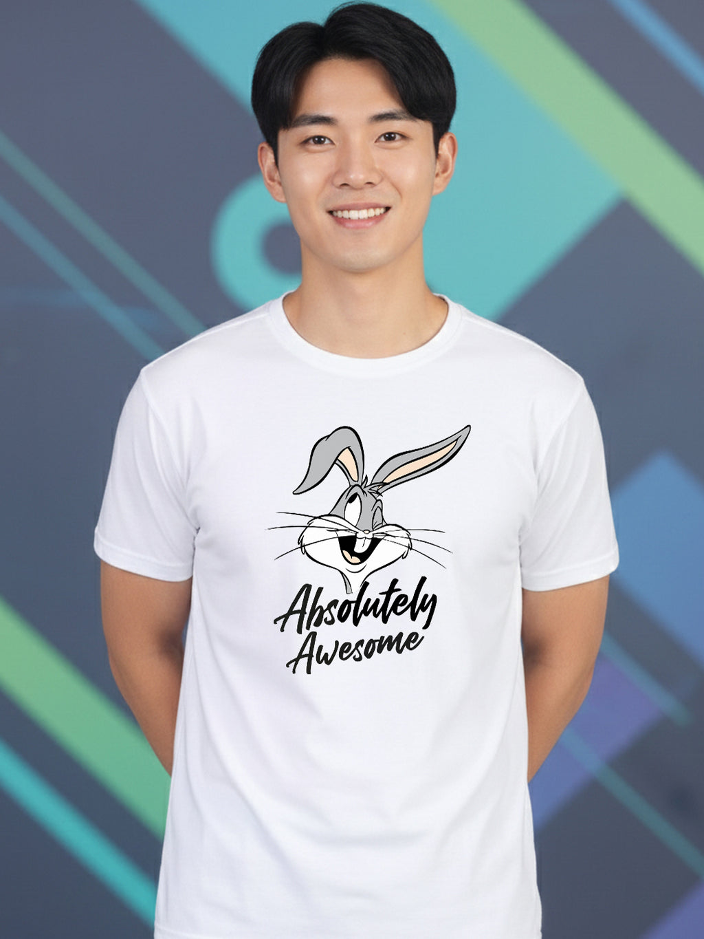 Greylongg Round Neck Disney Design Printed T-Shirt.