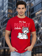 Greylongg Round Neck Cartoon Tom Design Printed T-Shirt.