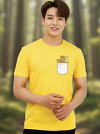Greylongg Round Neck Cartoon Jerry Design Printed T-Shirt.