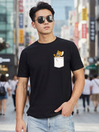 Greylongg Round Neck Cartoon Jerry Design Printed T-Shirt.