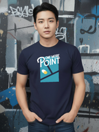 Greylongg Round Neck One More Point Design Printed T-Shirt.