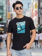 Greylongg Round Neck One More Point Design Printed T-Shirt.